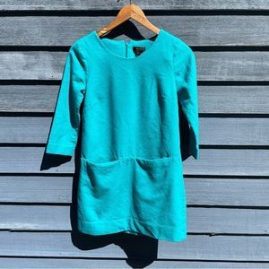 J. Crew teal half sleeve  dress 2P